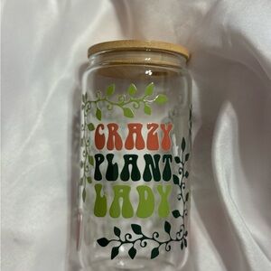 Crazy plant lady glass